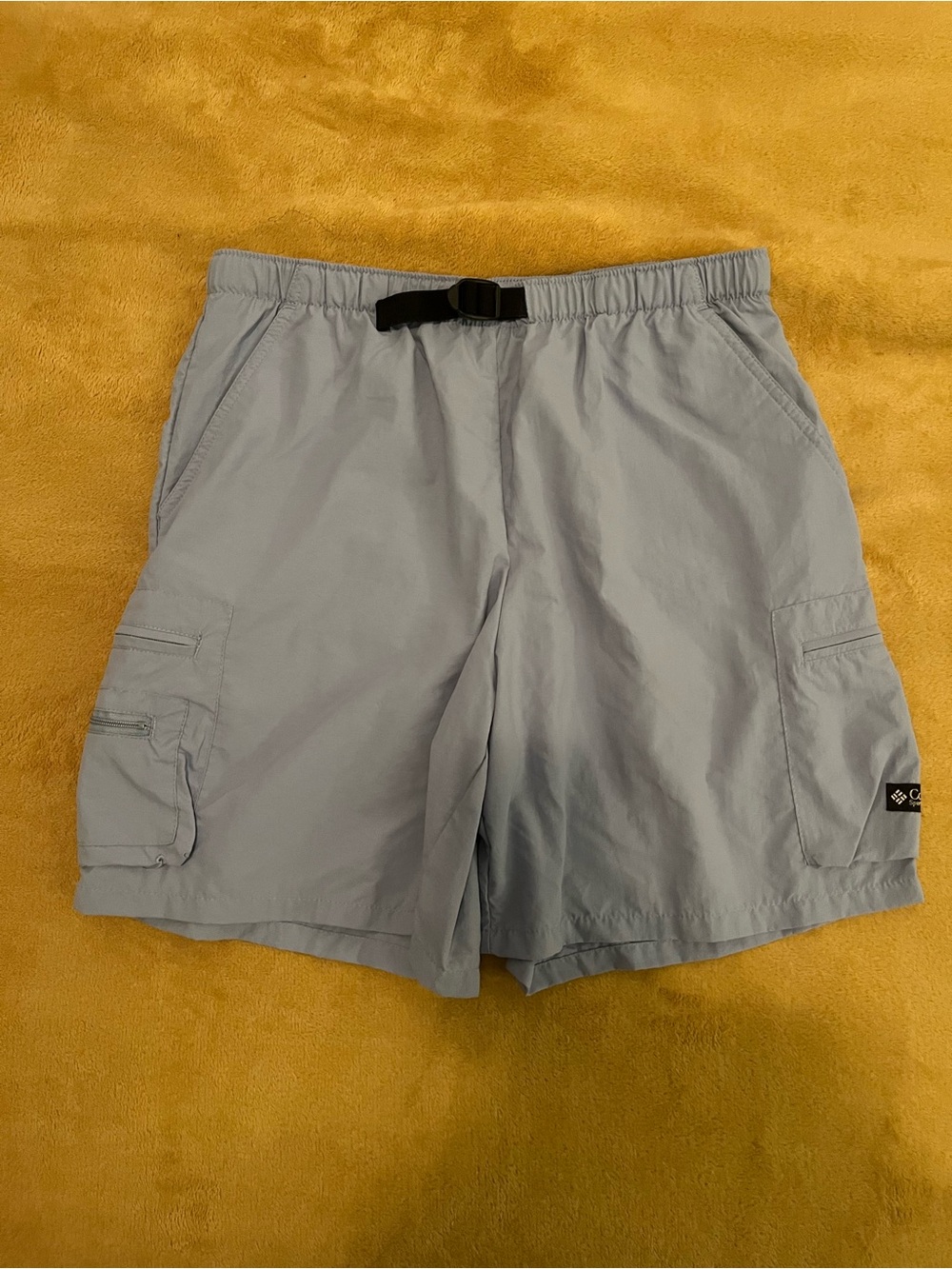 Columbia Light Blue Women's Cargo Shorts with Elastic Belt